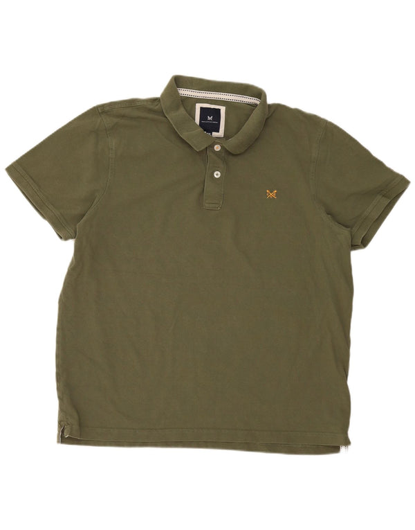Мужская рубашка-поло Crew Clothing 2XL, хлопок цвета хаки