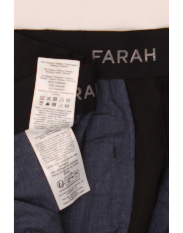 Мужские прямые костюмные брюки Farah W40 L27, черные, полиэстер