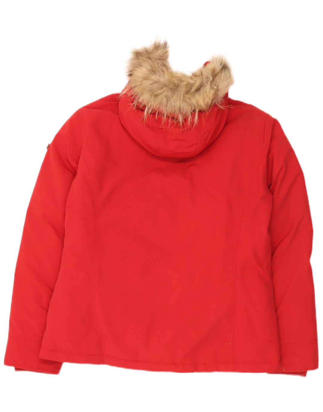 Rifle Mens Hooded Padded Jacket UK 44 2XL Red Polyamide