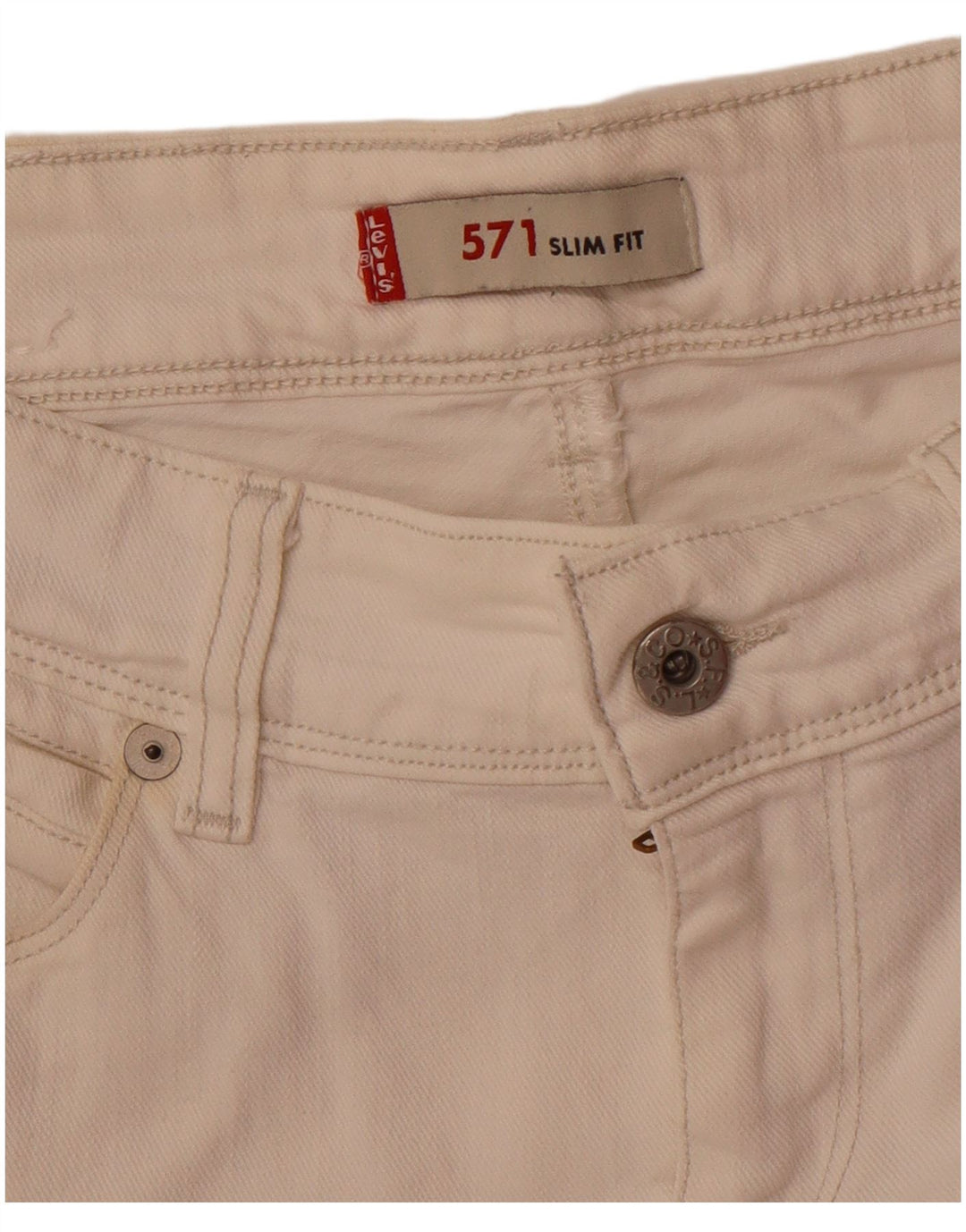 Мужские джинсы Levi's Slim 571 W30 L33 Off White