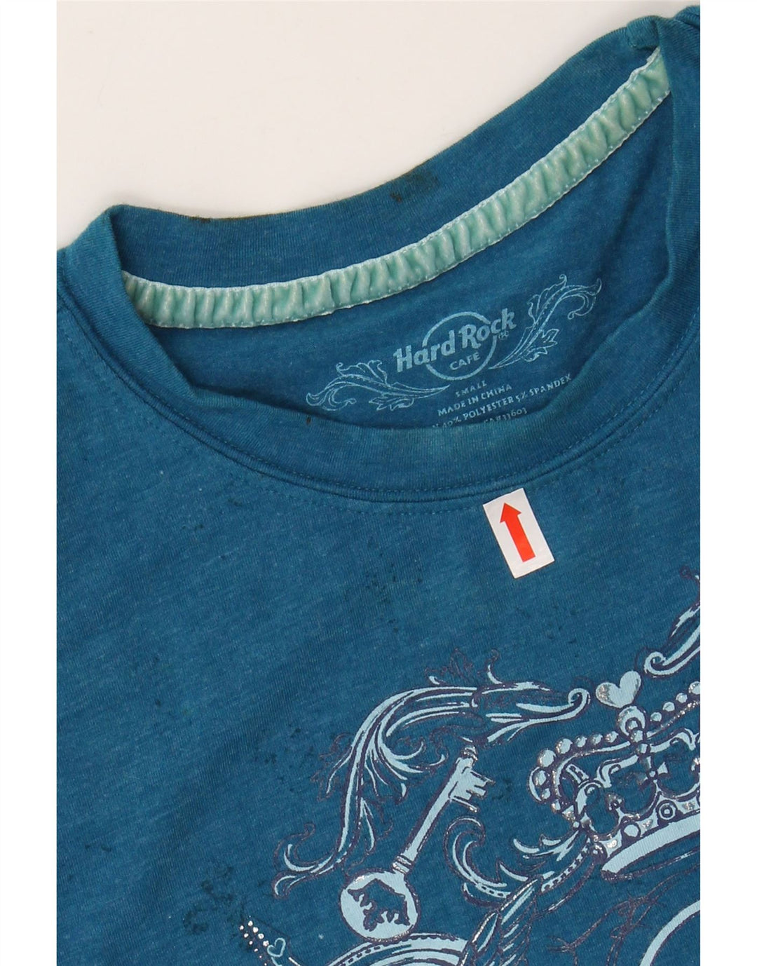 Женская футболка с рисунком HARD ROCK CAFE San Diego Top UK 8, маленький синий хлопок