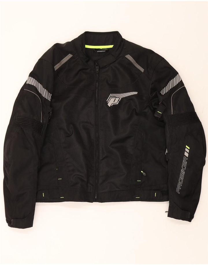 PROBIKER Mens Biker Jacket UK 46 3XL Black Vintage Probiker and Second-Hand Probiker from Messina Hembry 