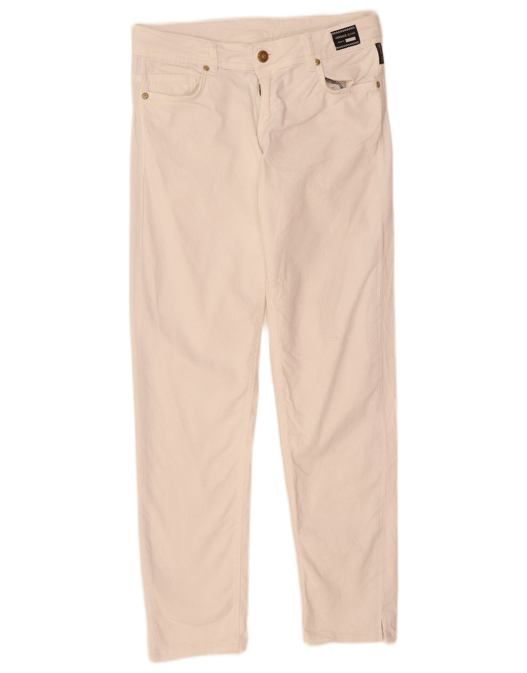 VERSACE Womens Straight Jeans W28 L28 White