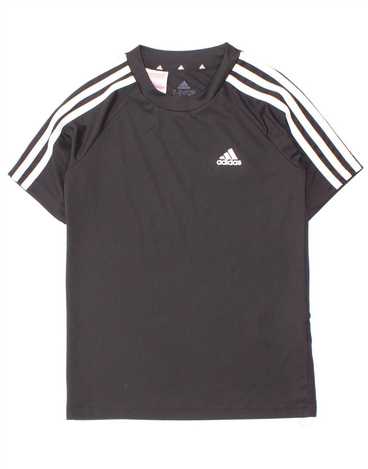 Футболка Adidas для мальчиков Aeroready, топ 7-8 лет, черный полиэстер
