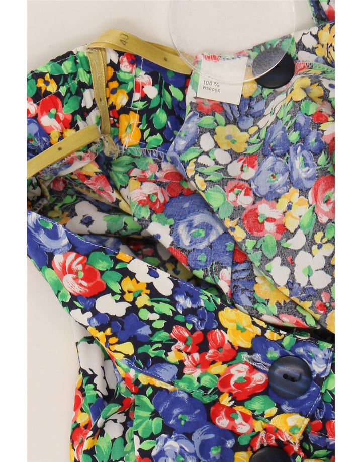 VINTAGE Womens Pleated Skirt EU 40 Medium W30  Multicoloured Floral Vintage Vintage and Second-Hand Vintage from Messina Hembry 