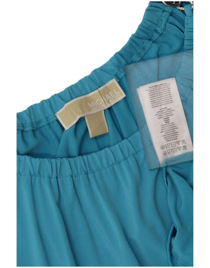 Женская блузка с длинным рукавом MICHAEL KORS UK 18 XL, синий полиэстер