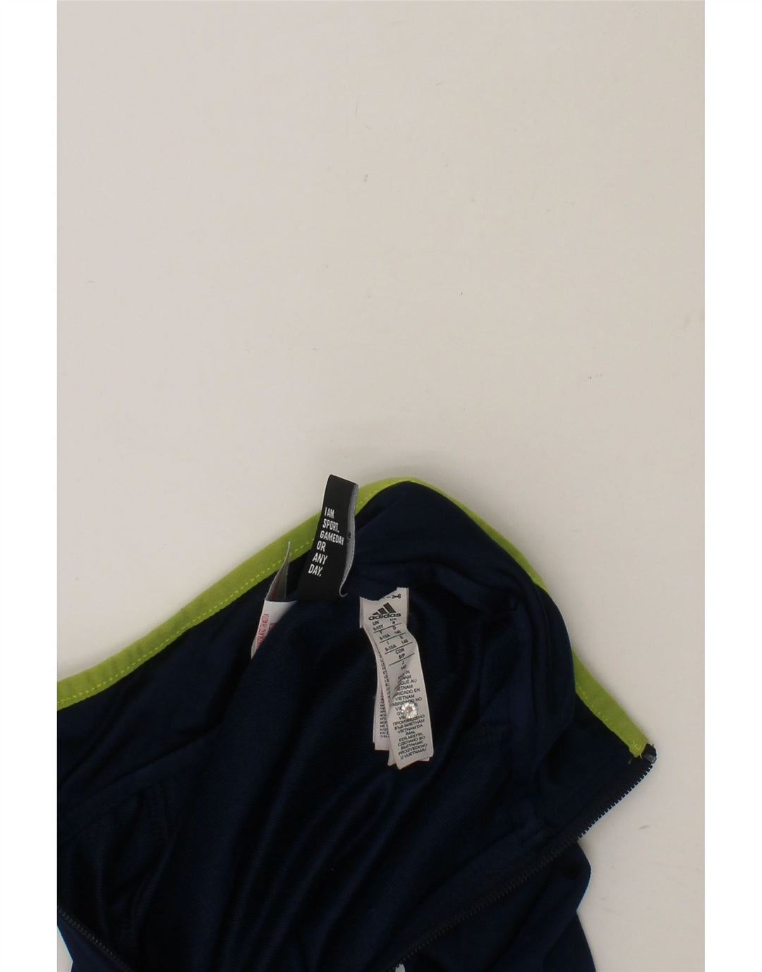 ADIDAS Boys Graphic Tracksuit Top Jacket 9-10 Years Navy Blue Polyester Vintage Adidas and Second-Hand Adidas from Messina Hembry 