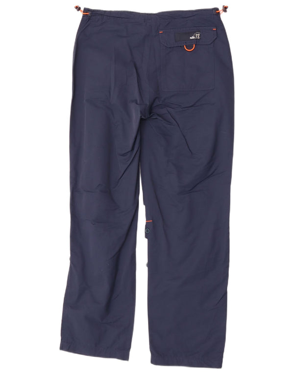 Женские прямые брюки Nike, США, 12/14, большие, W30, L28, синие, хлопок