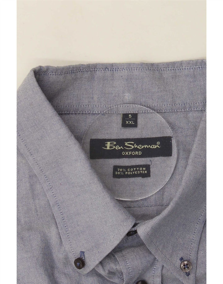 Мужская оксфордская рубашка Ben Sherman 2XL, синяя, хлопок
