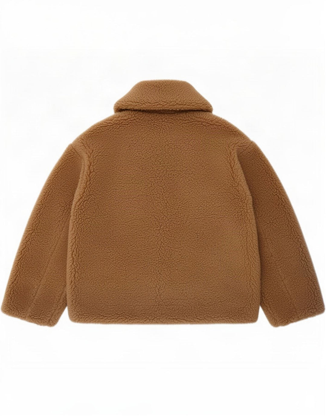 Женская куртка оверсайз из шерпы Zara UK 6 XS, коричневый полиэстер