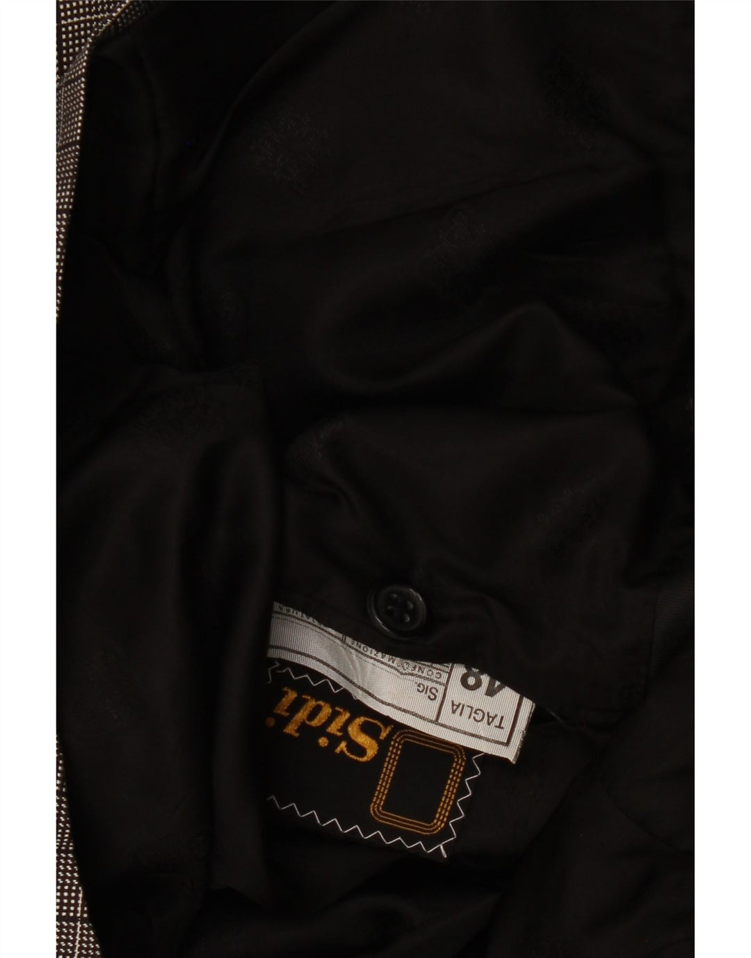 Sidi Женский двубортный пиджак IT 48 XL Серый Шелковый в клетку