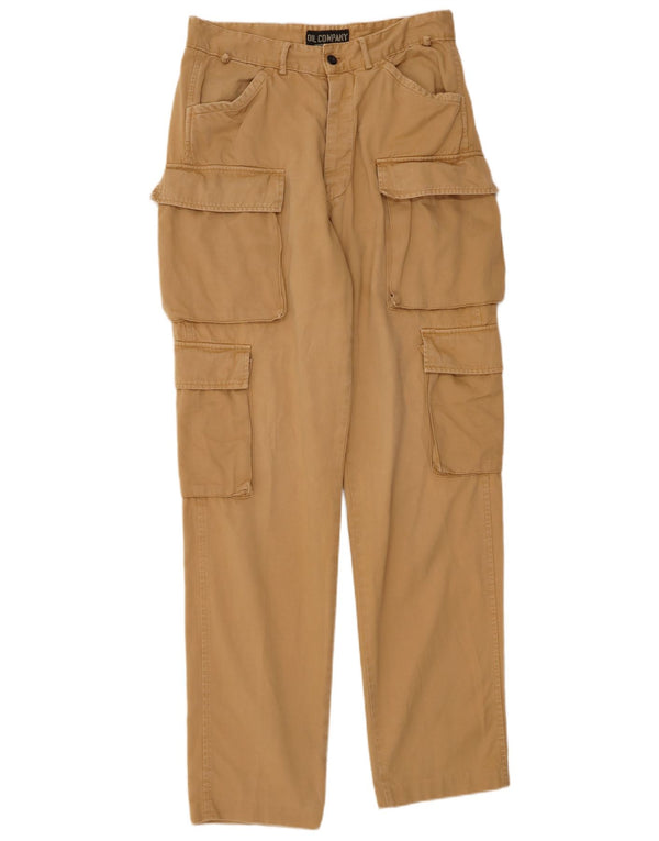OIL COMPANY Мужские прямые брюки карго IT 46 Small W30 L33 Бежевый хлопок