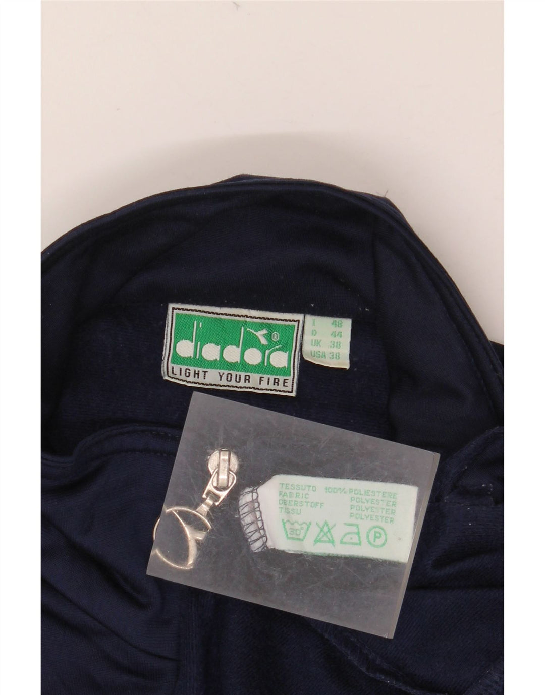 Мужской спортивный костюм DIADORA, верхняя куртка UK 38, средний темно-синий с цветными блоками