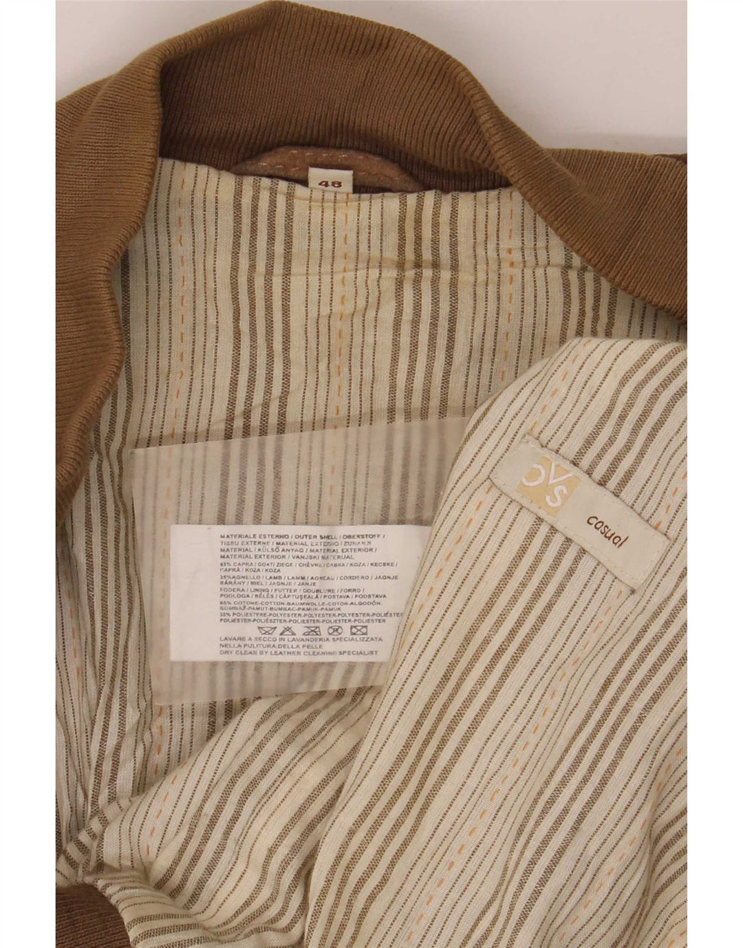Куртка женская кожаная OVS IT 48 Medium Brown Colorblock