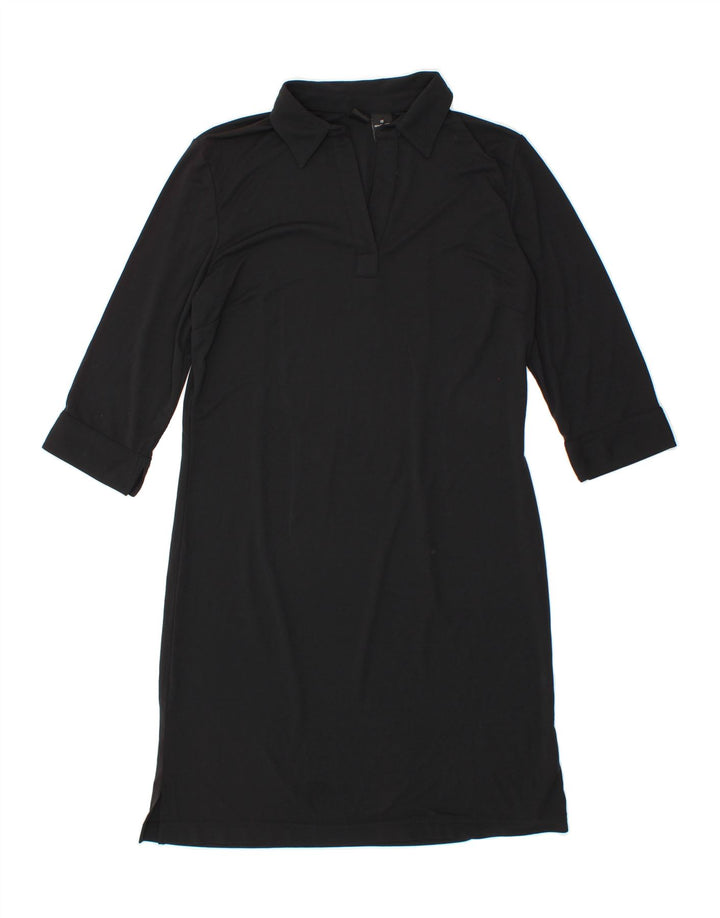MOSSIMO Womens 3/4 Sleeve Polo Dress US 12 Large Black Polyester Vintage Mossimo and Second-Hand Mossimo from Messina Hembry 