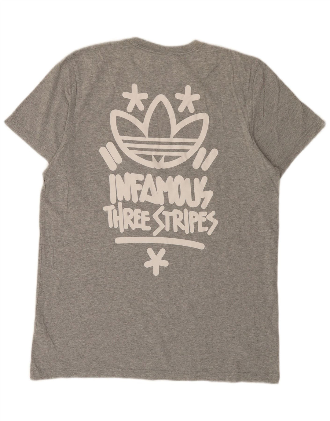 Мужская футболка Adidas с тремя полосками и графическим рисунком, большой серый хлопок с крапинками