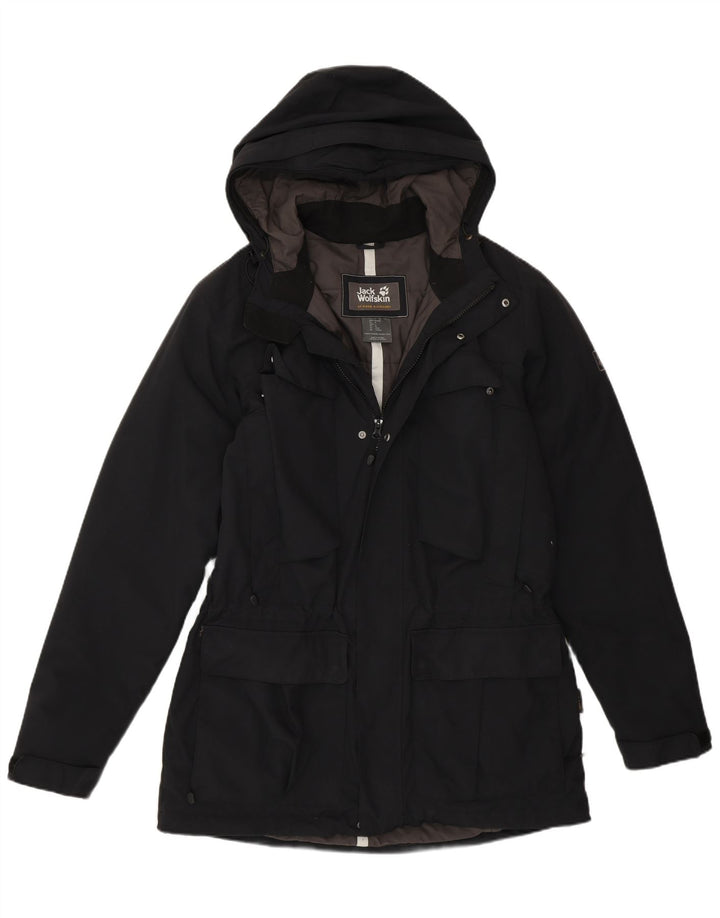 Мужская ветровка с капюшоном Jack Wolfskin UK 36/38, средний черный полиамид