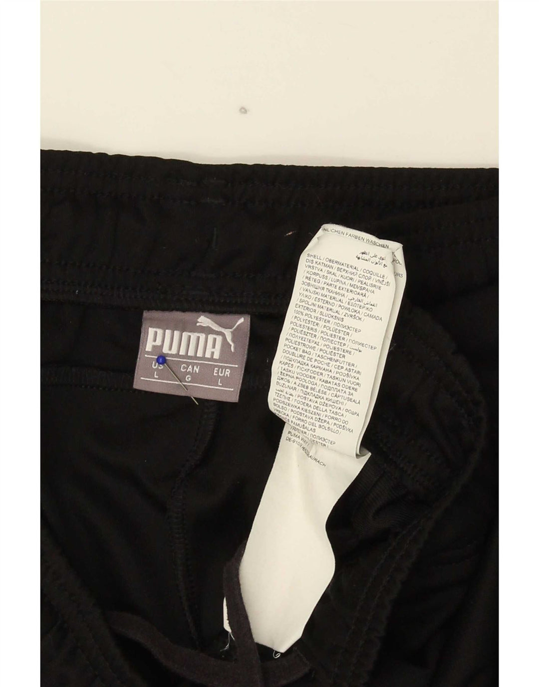Мужские спортивные брюки Puma, большие черные из полиэстера