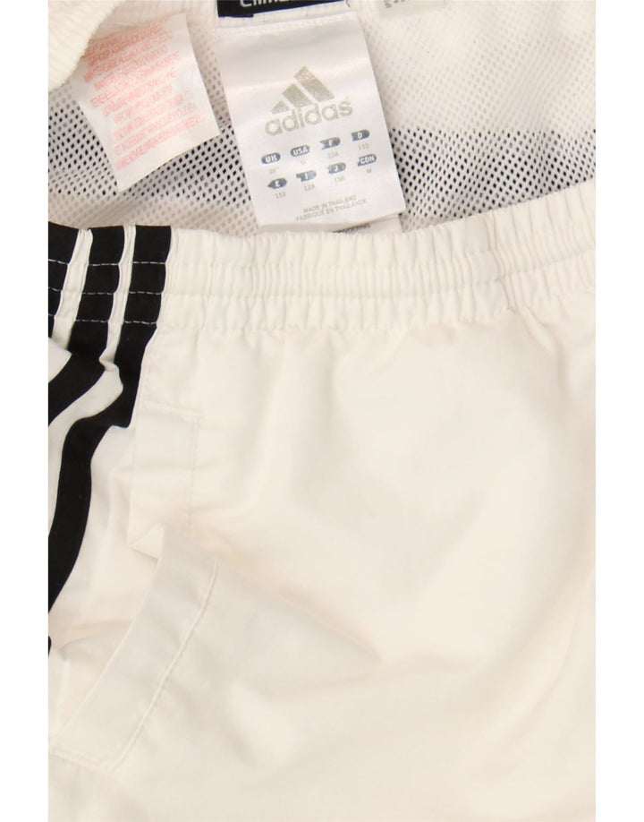 ADIDAS Boys Bermuda Sport Shorts 11-12 Years White Polyester Vintage Adidas and Second-Hand Adidas from Messina Hembry 