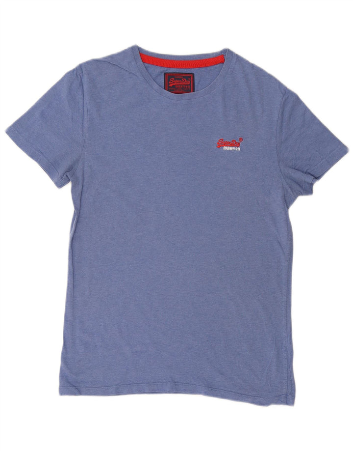 SUPERDRY Mens T-Shirt Top Medium Blue Cotton