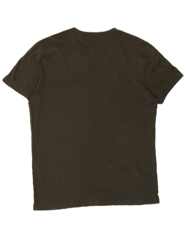 Мужская футболка Reiss Top Medium Khaki Cotton