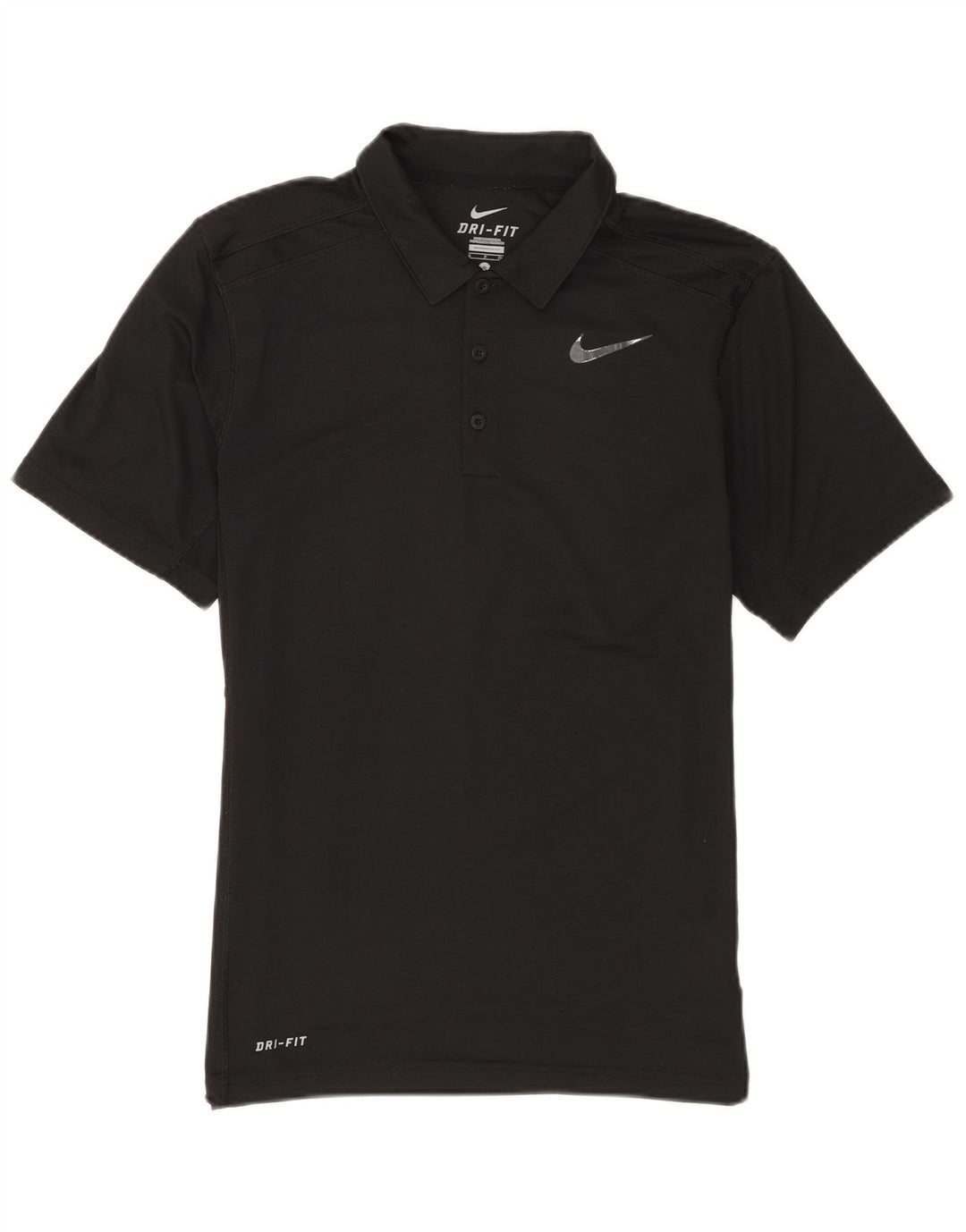 Мужская рубашка-поло Nike Dri Fit, маленькая черная, полиэстер