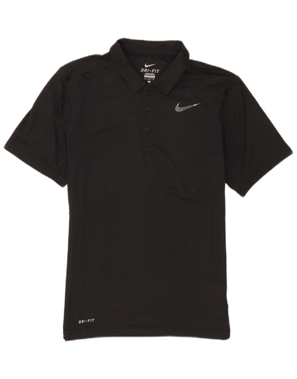 Мужская рубашка-поло Nike Dri Fit, маленькая черная, полиэстер