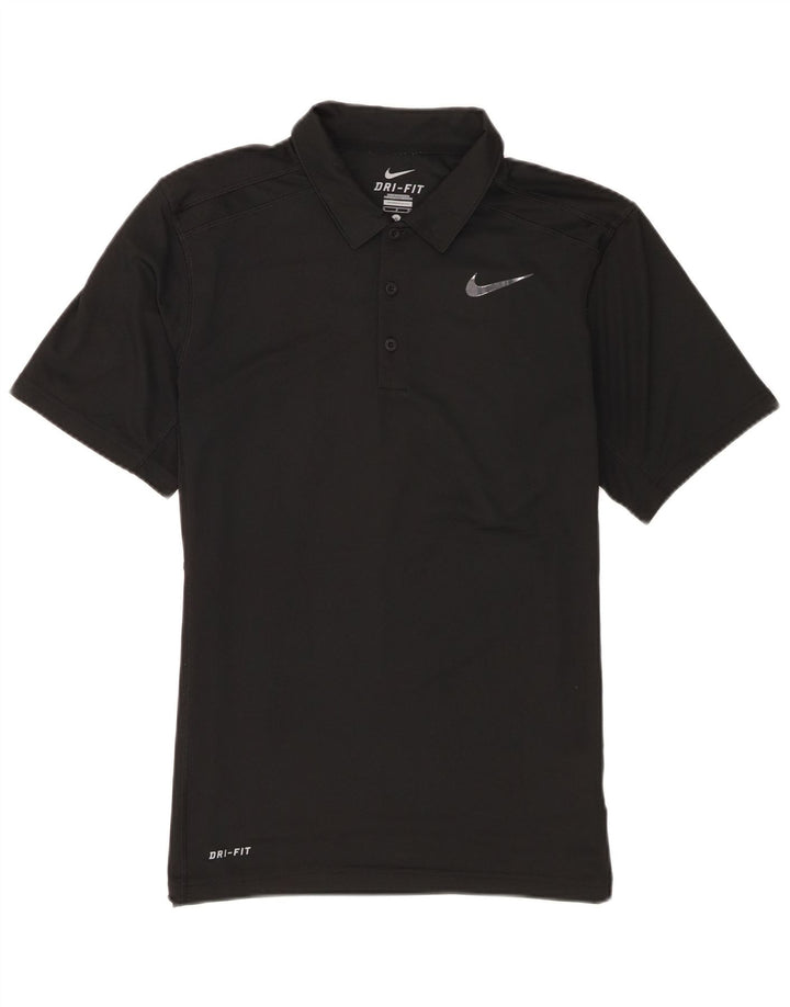 Мужская рубашка-поло Nike Dri Fit, маленькая черная, полиэстер