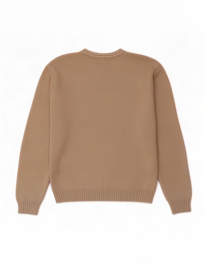 Мужской свитер с круглым вырезом Marks & Spencer Blue Harbour, большой бежевый