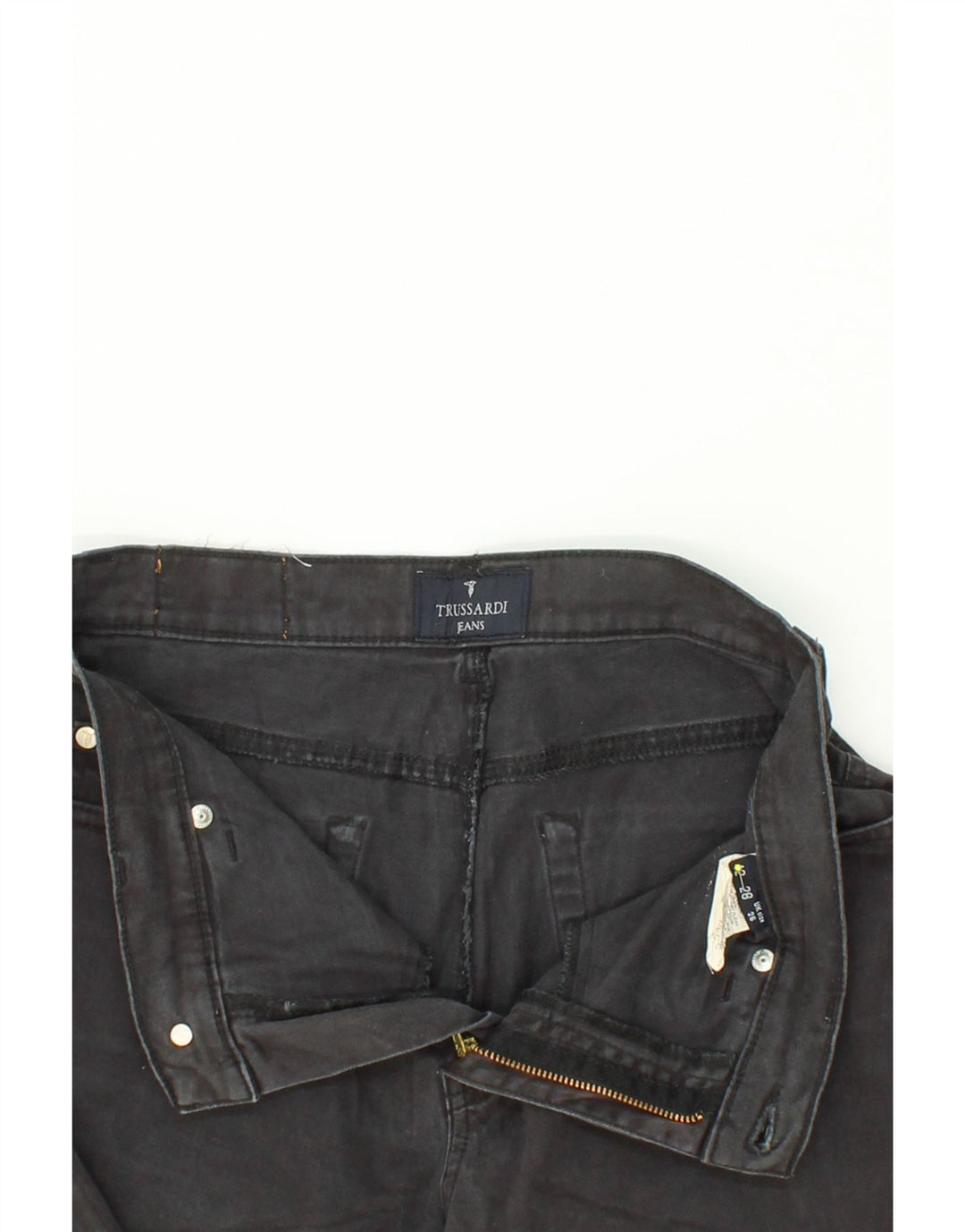 TRUSSARDI Womens Slim Jeans W26 L28  Grey Cotton Vintage Trussardi and Second-Hand Trussardi from Messina Hembry 