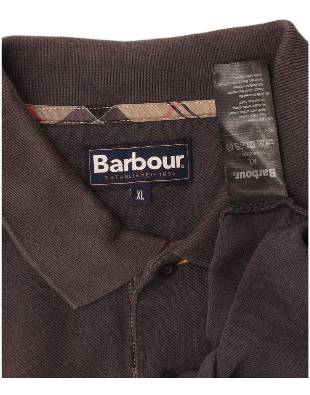 Мужская рубашка-поло Barbour XL, серая, хлопок
