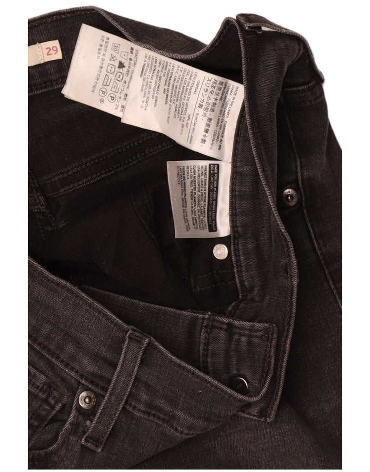 Женские узкие джинсы Levi's Mile High W29 L26, черный хлопок