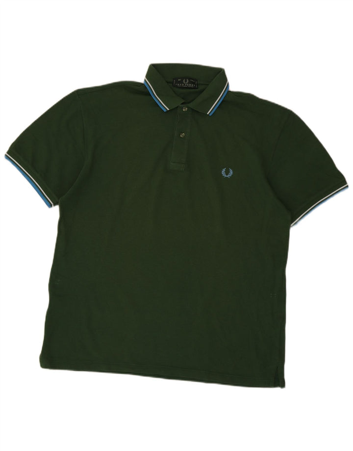 Мужская рубашка поло Fred Perry, большой зеленый хлопок