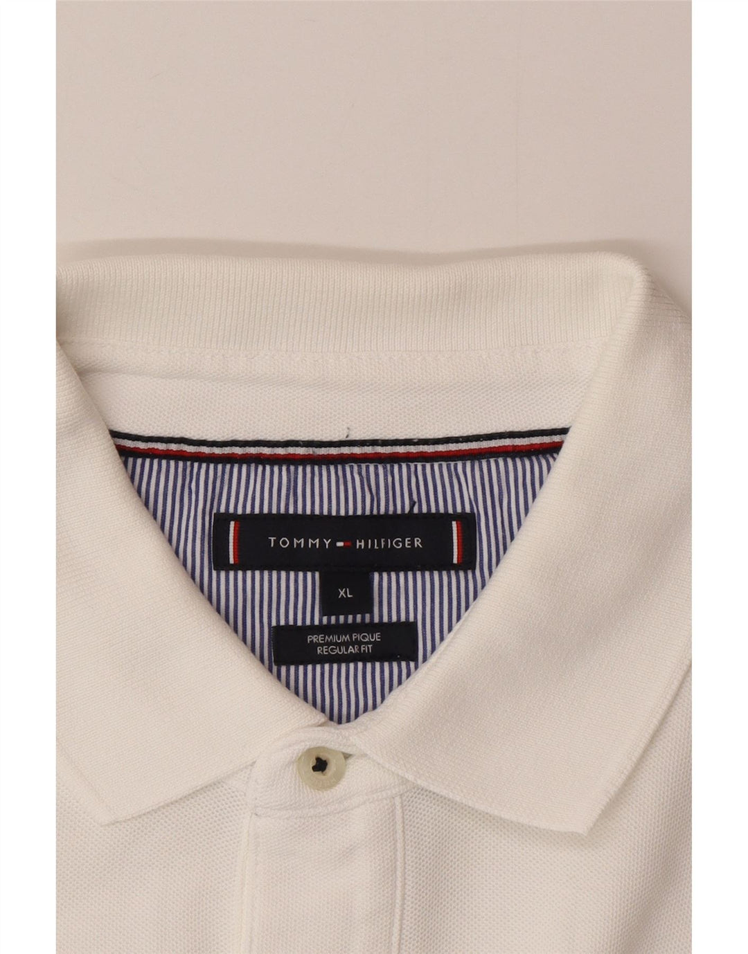 Мужская рубашка-поло обычного кроя Tommy Hilfiger XL, белая