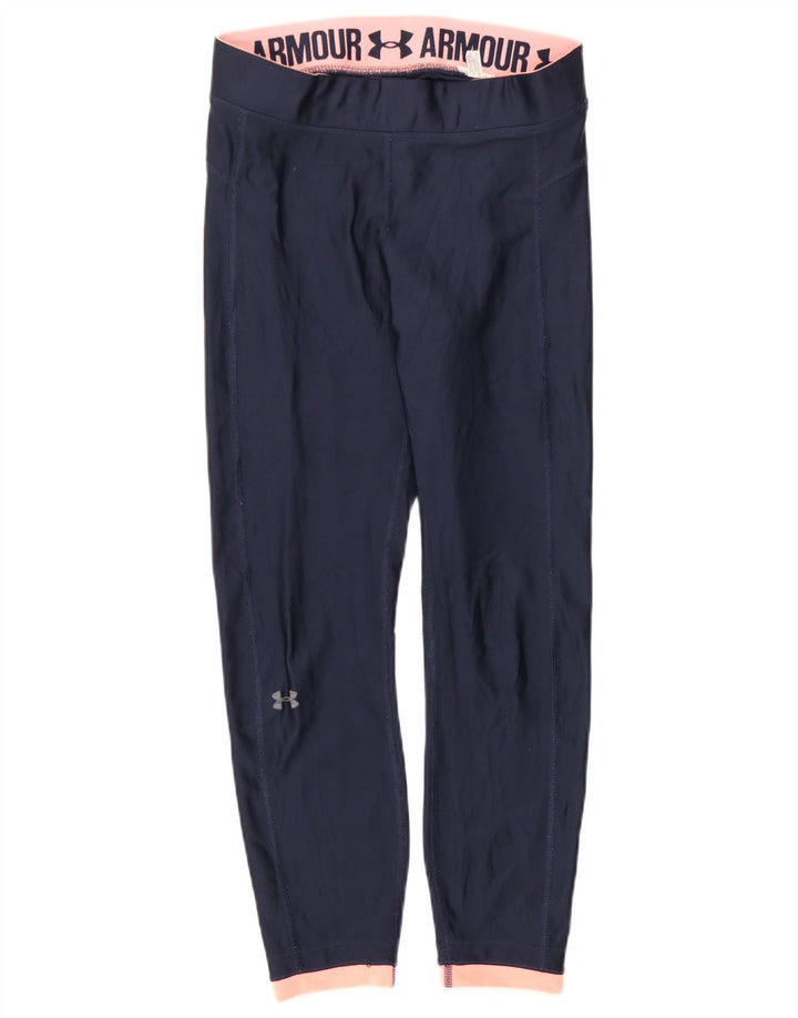 Женские укороченные леггинсы с рисунком Under Armour UK 12, средний темно-синий