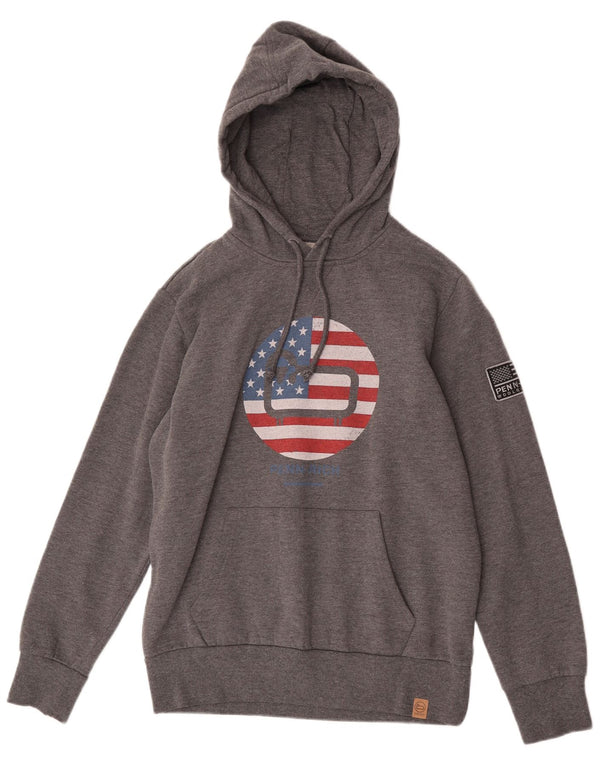 Женский джемпер с капюшоном Woolrich Penn-Rich, большой серый, хлопковый