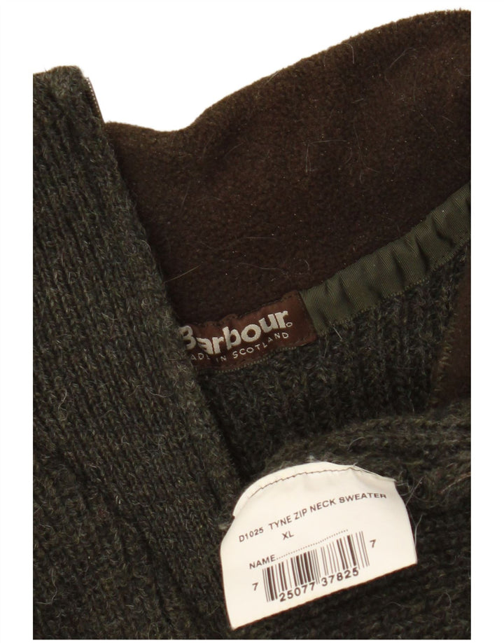 Мужской свитер Barbour на молнии с воротником XL, хаки, новая шерсть