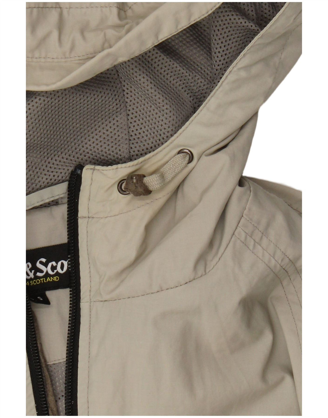 Мужская дождевик с капюшоном Lyle & Scott UK 36, маленький, бежевый, нейлон