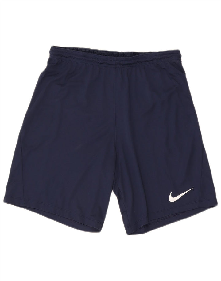 Мужские спортивные шорты Nike Dri Fit среднего размера, темно-синий, полиэстер