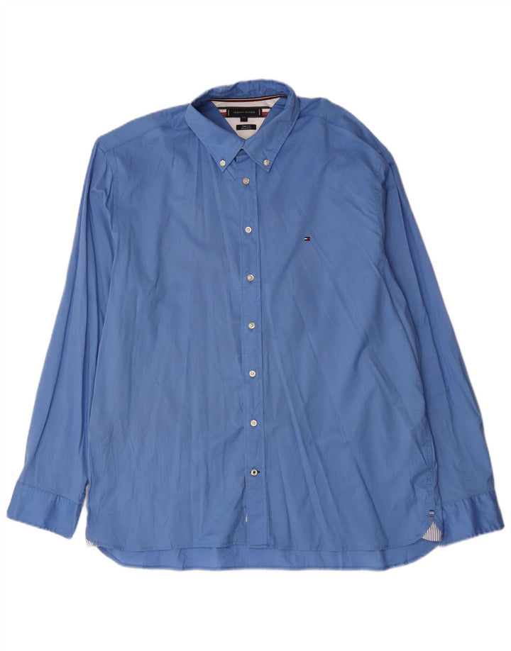Мужская рубашка обычного кроя Tommy Hilfiger 2XL, синяя, хлопок