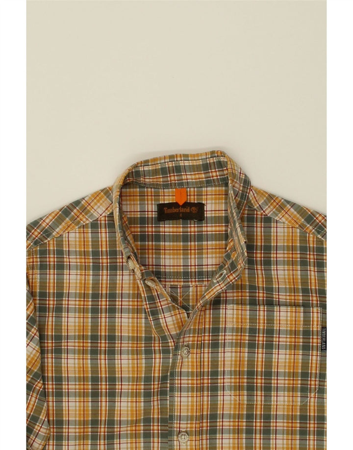 TIMBERLAND Boys Shirt 3-4 Years Green Check Cotton Vintage Timberland and Second-Hand Timberland from Messina Hembry 