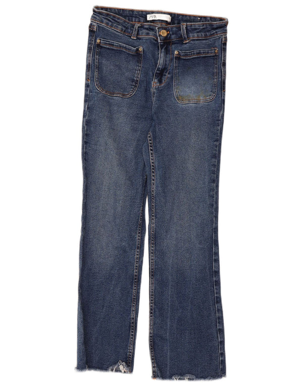 Женские прямые джинсы Zara EU 36 XS W26 L25, синий хлопок