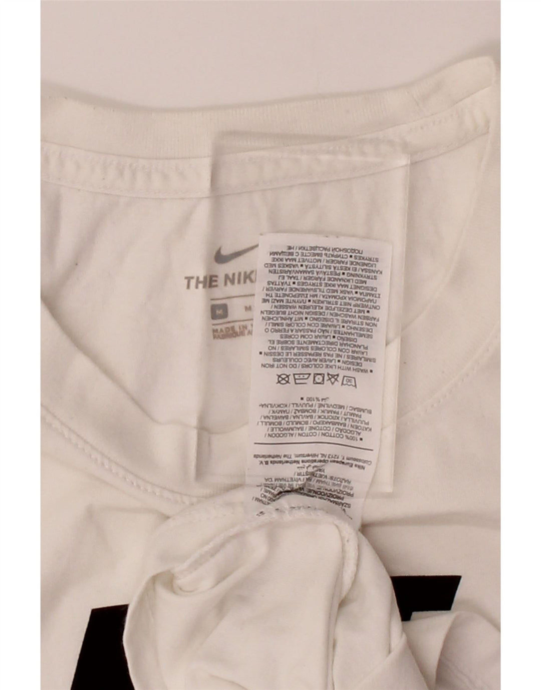 NIKE Womens Graphic T-Shirt Top UK 12 Medium White Cotton Vintage Nike and Second-Hand Nike from Messina Hembry 