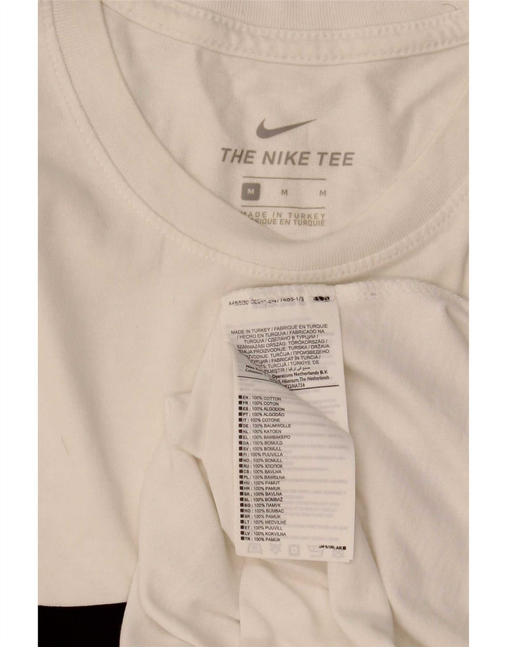 Мужская футболка с рисунком Nike, средний размер, белый хлопок