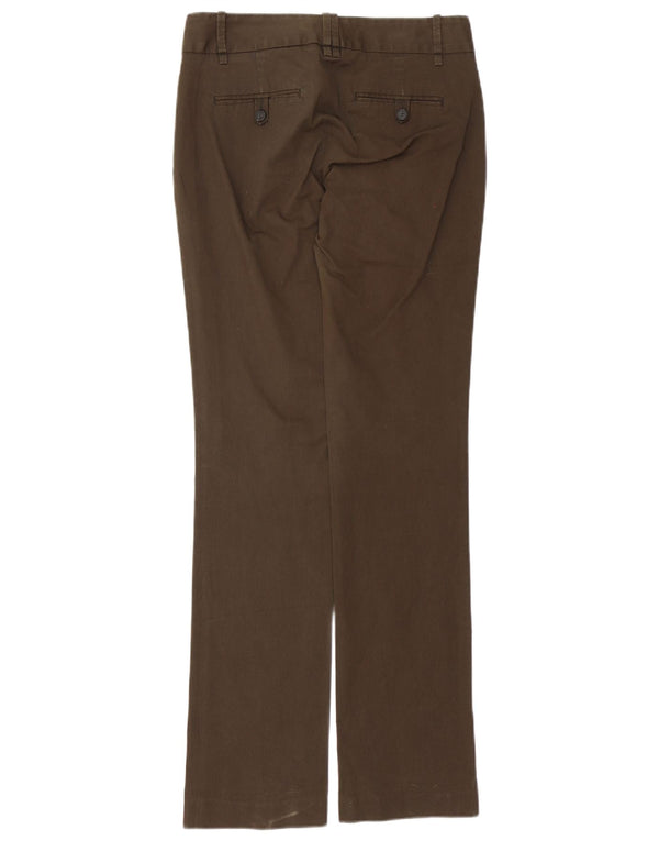 Женские брюки чинос Zara Bootcut EU 38, маленькие W28 L33, коричневые, хлопковые