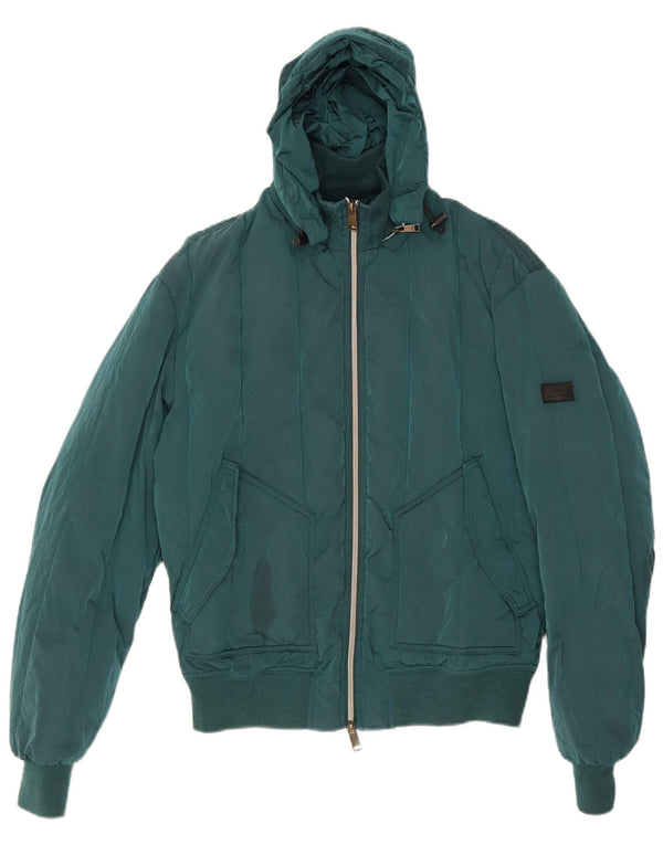 Женская утепленная куртка оверсайз с капюшоном Armani Exchange UK 10, маленькая зеленая