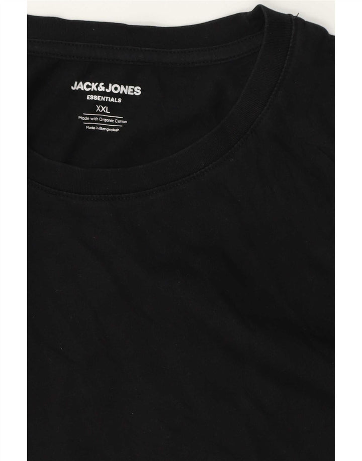 Мужская футболка Jack & Jones Top 2XL, черный хлопок