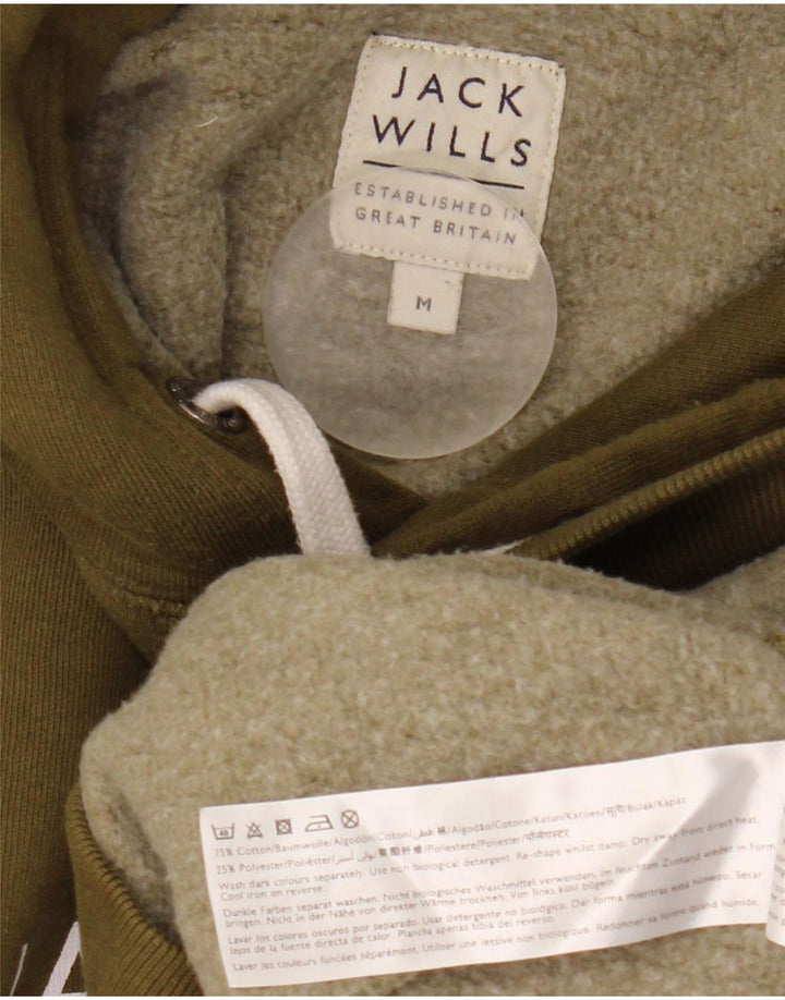Jack Wills Мужской джемпер с капюшоном с рисунком, средний зеленый хлопок, хлопок