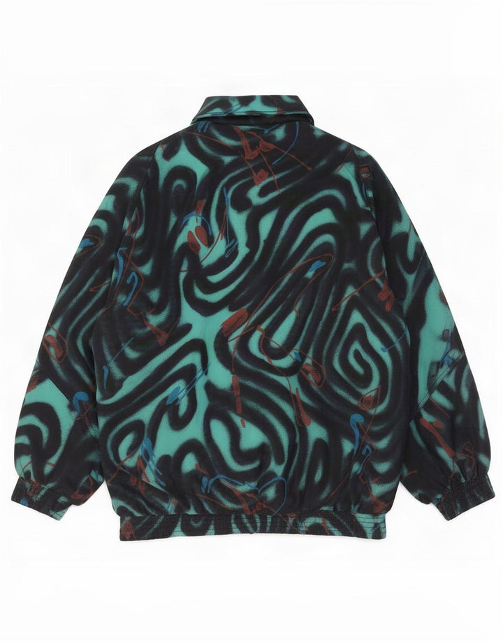 Винтажная женская ветровка с абстрактным узором, Великобритания 20, 2XL, черная