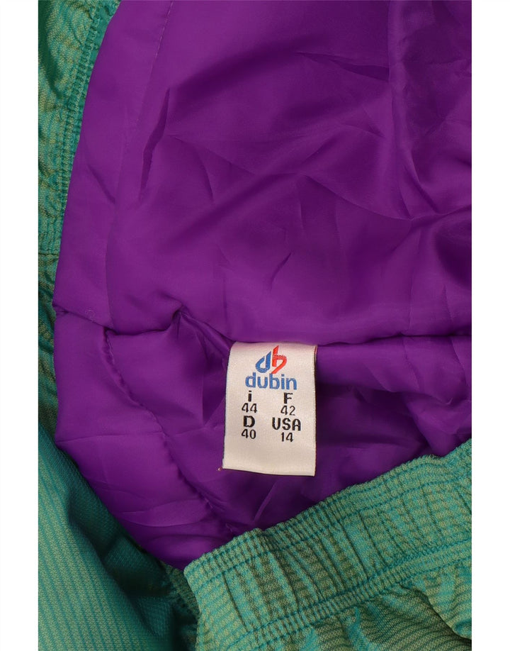 Женская лыжная куртка оверсайз Dubin IT 44, средний зеленый, нейлон с цветными блоками